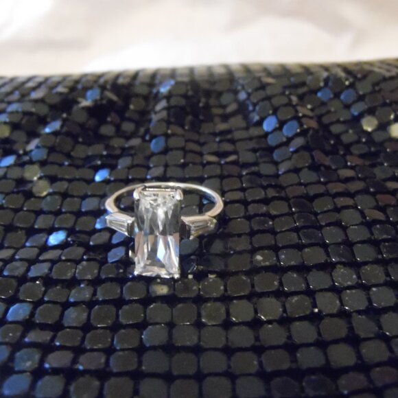 Radiance By Absolute Baguette Accent Engagement Ring & Cable Cuff - Picture 2 of 5